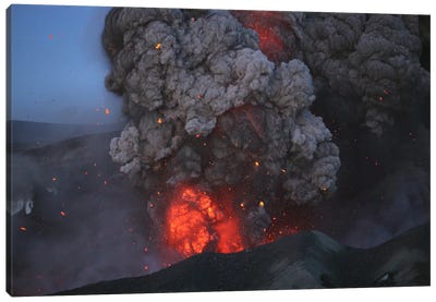 Eyjafjallajökull Eruption, Summit Crater, Iceland I Canvas Art Print