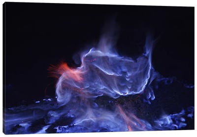 Kawah Ijen, Burning Sulfur, Java Island, Indonesia Canvas Art Print