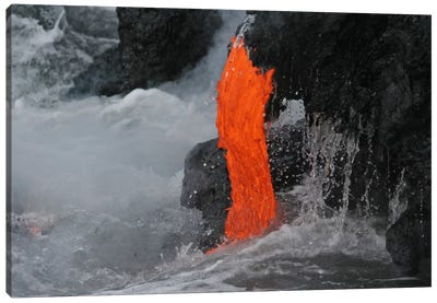 Kilauea Lava Flow Sea Entry, Big Island, Hawaii I Canvas Art Print