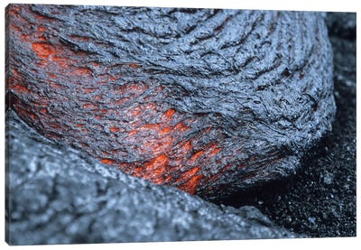 Advancing Lava Toe In Lava Flow From Kilauea Volcano, Big Island, Hawaii Canvas Art Print