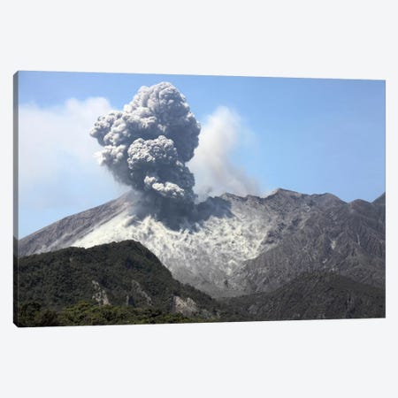 Ash Cloud Eruption From Sakurajima Volcano, Japan Canvas Print #TRK1848} by Richard Roscoe Canvas Wall Art