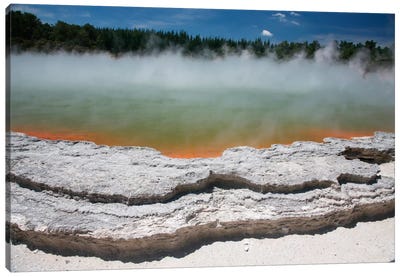 Champagne Pool Hot Spring, Wai-O-Tapu Geothermal Area, Taupo Volcanic Zone, New Zealand Canvas Art Print