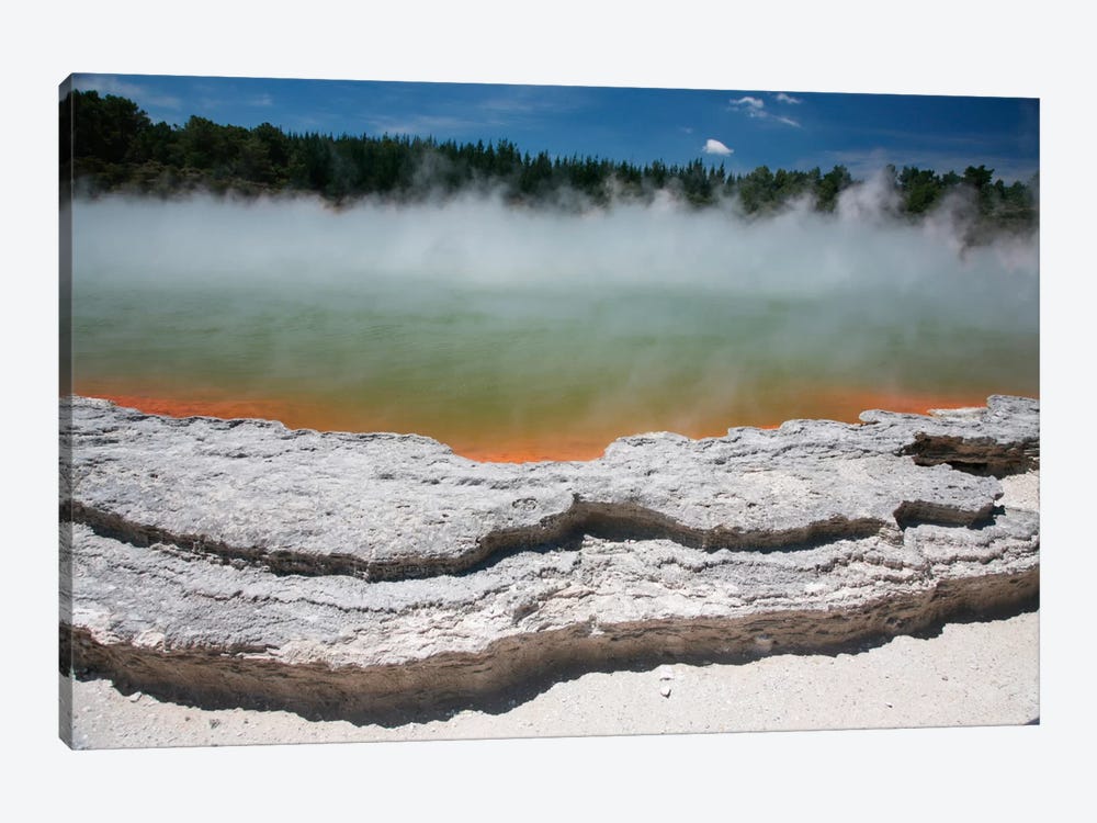 Champagne Pool Hot Spring, Wai-O-Tapu Geothermal Area, Taupo Volcanic Zone, New Zealand 1-piece Canvas Artwork