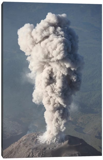 Eruption Of Ash Cloud From Santiaguito Dome Complex, Santa Maria Volcano, Guatemala III Canvas Art Print