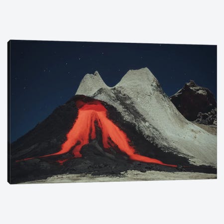 Eruption Of Natrocarbonatite Lava Flows From Hornito At Ol Doinyo Lengai Volcano, Tanzania, Africa Canvas Print #TRK1874} by Richard Roscoe Canvas Artwork