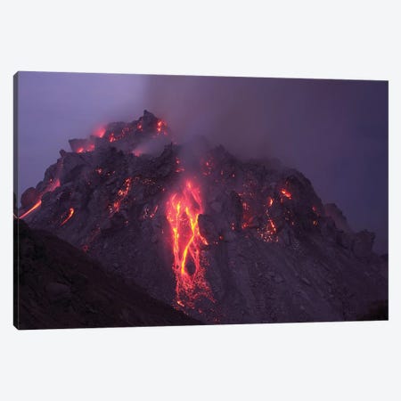 Glowing Rerombola Lava Dome Of Paluweh Volcano, Indonesia III Canvas Print #TRK1881} by Richard Roscoe Canvas Wall Art
