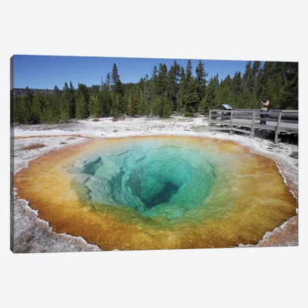 Morning Glory Pool Hot Spring, Upper Geyser Basin Geothermal Area, Yellowstone National Park I Canvas Print #TRK1913} by Richard Roscoe Canvas Art