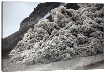 Pyroclastic Flow Descending The Flank Of Soufriere Hills Volcano, Montserrat, Caribbean Canvas Art Print