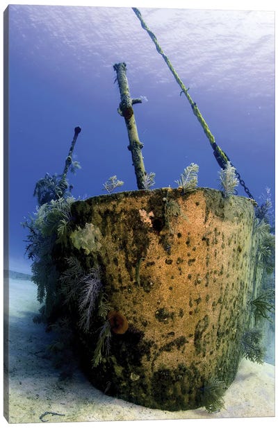 Bow Of The Oro Verde Wreck, Grand Cayman Canvas Art Print - Cayman Islands