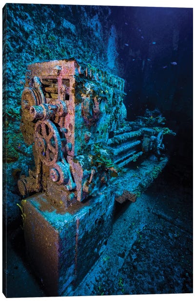 A Look Inside The USS Kittiwake Shipwreck, Grand Cayman, Cayman Islands Canvas Art Print