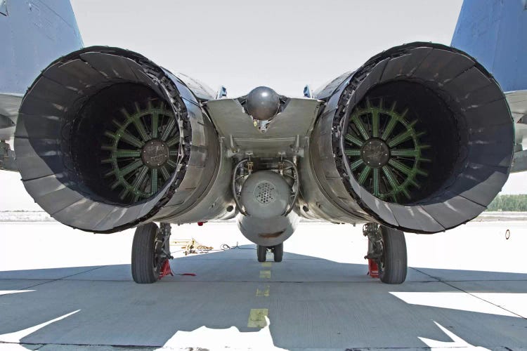 View Of The RD-33 Engines On A Serbian Air Force MiG-29 Jet