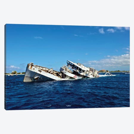 The Sinking Of Uss Kittiwake, Grand Cayman Canvas Print #TRK2238} by Amanda Nicholls Canvas Art Print