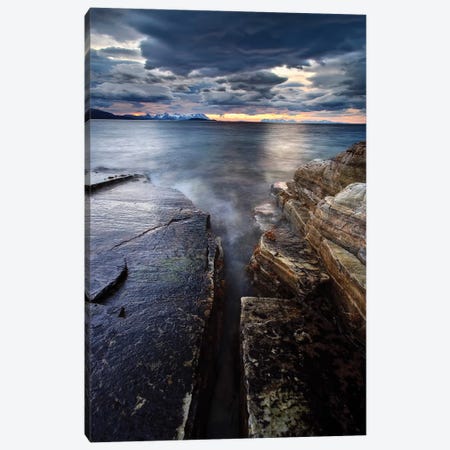 Midnight Sun Over Vagsfjorden In Troms County, Norway Canvas Print #TRK2259} by Arild Heitmann Canvas Art Print