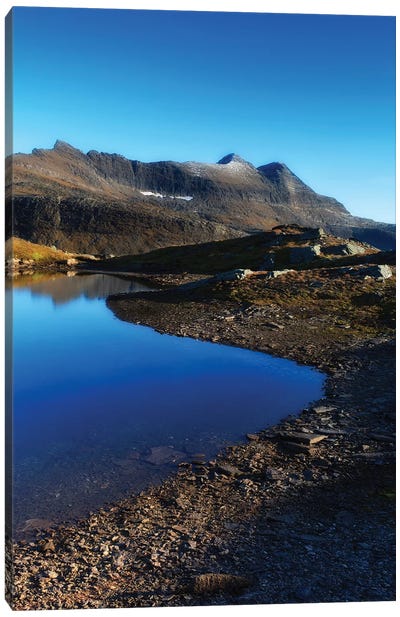 Skittendalen Mountain Peaks In Troms County, Norway Canvas Art Print
