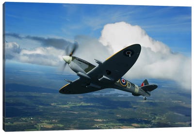 Supermarine Spitfire Mk.XVI Fighter Warbird Of The Royal Air Force Canvas Art Print