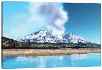 Mount Saint Helens Simmers After The Volcanic Eruption Canvas Art Print - Corey Ford