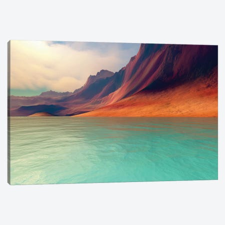 Mountains Rise Gently Toward The Sky With Amazing Deep Brown Colors Canvas Print #TRK2313} by Corey Ford Canvas Wall Art