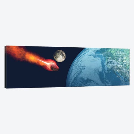 The Earth Is About To Be Hit By An Unknown White Hot Asteroid Canvas Print #TRK2338} by Corey Ford Canvas Wall Art
