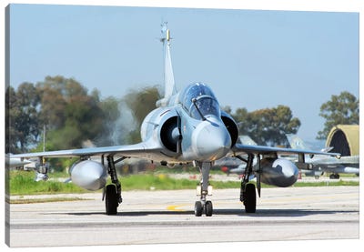 Hellenic Air Force Mirage 2000-5BG Preparing For Takeoff Canvas Art Print