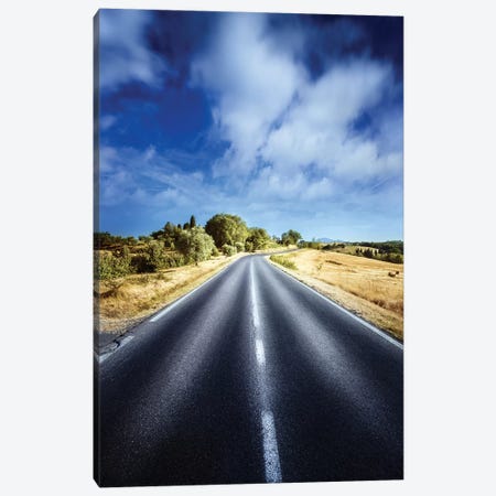 An Asphalt Road Against Tranquil Clouds, Florence, Italy. Canvas Print #TRK2418} by Evgeny Kuklev Canvas Print