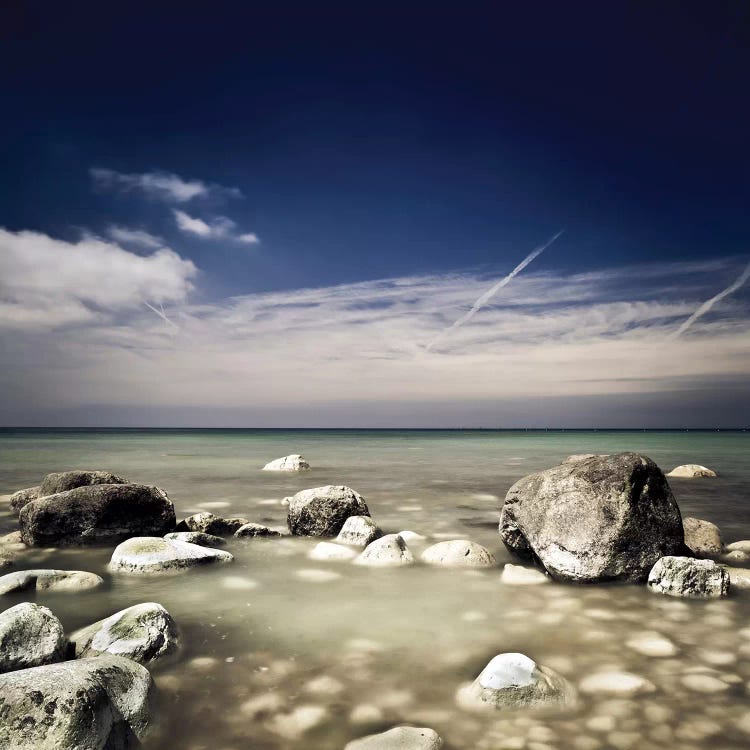 Big Boulders In The Sea, Liselund Slotspark, Denmark.