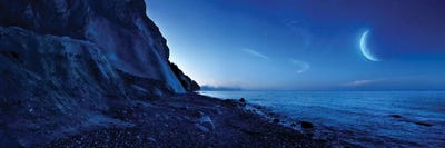Rising Moon Over Ocean And Mountains Against S Evgeny Kuklev Icanvas