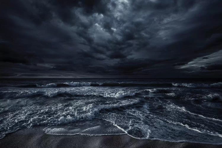 Rough Seaside Against Stormy Clouds, Hersonissos, Crete, Greece II