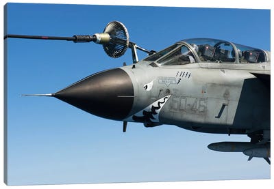 An Italian Air Force Tornado IDS Conducts In-Flight Refueling Canvas Art Print