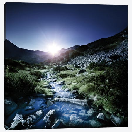 Small Stream In The Mountains At Sunset, Pirin National Park, Bulgaria Canvas Print #TRK2556} by Evgeny Kuklev Art Print