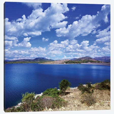 Tranquil Lake Against Cloudy Sky, Sardinia, Italy Canvas Print #TRK2565} by Evgeny Kuklev Canvas Artwork