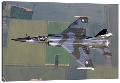 Mirage F1CR Of The French Air Force Over France Canvas Art Print