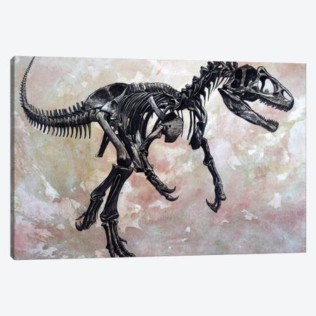 Allosaurus Dinosaur Skeleton Canvas Print #TRK2612} by Harm Plat Canvas Print
