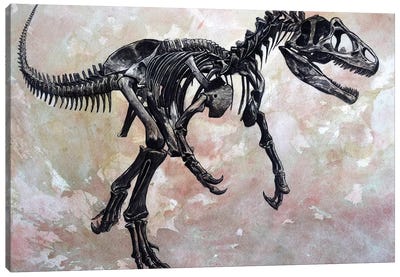 Allosaurus Dinosaur Skeleton Canvas Art Print