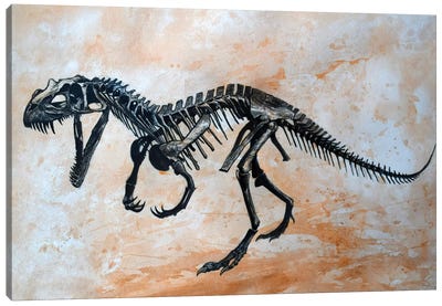 Ceratosaurus Dinosaur Skeleton Canvas Art Print
