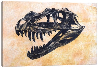 Ceratosaurus Dinosaur Skull Canvas Art Print