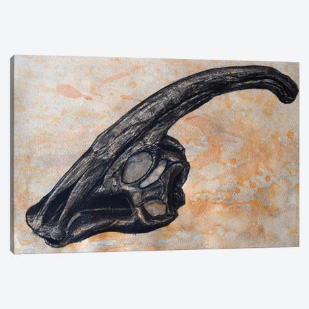 Parasaurolophus Walkerii Dinosaur Skull Canvas Print #TRK2620} by Harm Plat Canvas Art