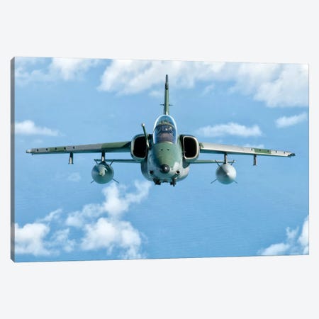 A Brazilian Air Force Embraer A-1B Soars Through The Sky Over Brazil II Canvas Print #TRK263} by Giovanni Colla Canvas Art Print