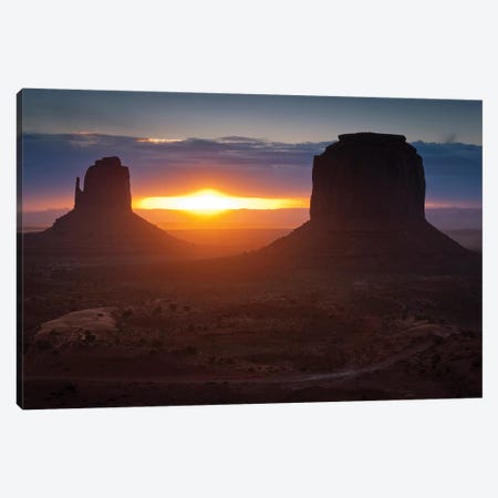 The Famous Mitten Formations In Monument Valley, Utah Canvas Print #TRK2645} by John Davis Canvas Art Print