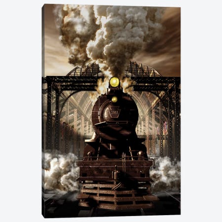 Industrial Age Of Steam Engine Canvas Print #TRK2646} by Kurt Miller Canvas Print