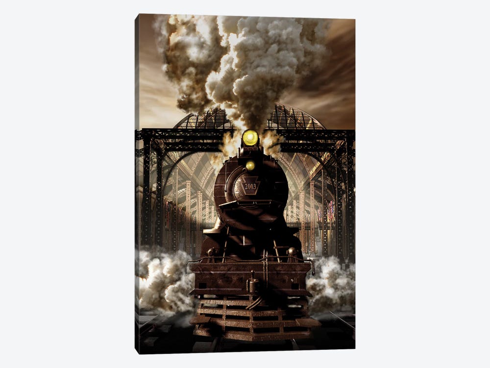 Industrial Age Of Steam Engine by Kurt Miller 1-piece Canvas Print