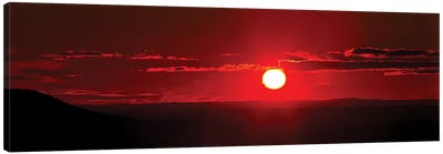 A Panoramic Image Where Clouds Mimic Solar Prominences Canvas Art Print