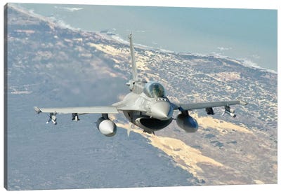 A Chilean Air Force F-6D Block 50 Over Brazil Canvas Art Print