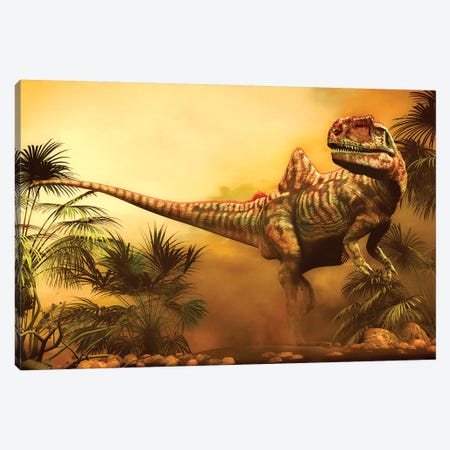 Concavenator Was A Theropod Dinosaur From The Early Cretaceous Period Canvas Print #TRK2724} by Philip Brownlow Canvas Artwork