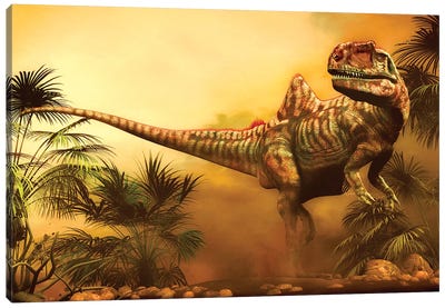 Concavenator Was A Theropod Dinosaur From The Early Cretaceous Period Canvas Art Print