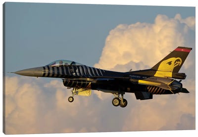 A Solo Turk F-16 Of The Turkish Air Force With A Custom Paint Scheme Canvas Art Print