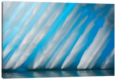 Abstract Of Ice Formation On Melchior Islands, Antarctic Peninsula, Antarctica Canvas Art Print