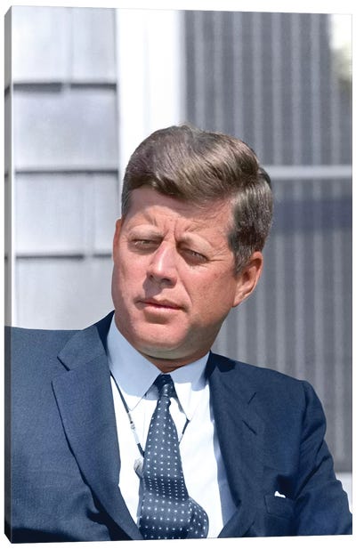 Digitally Restored Photo Of President John F Kennedy Canvas Art Print