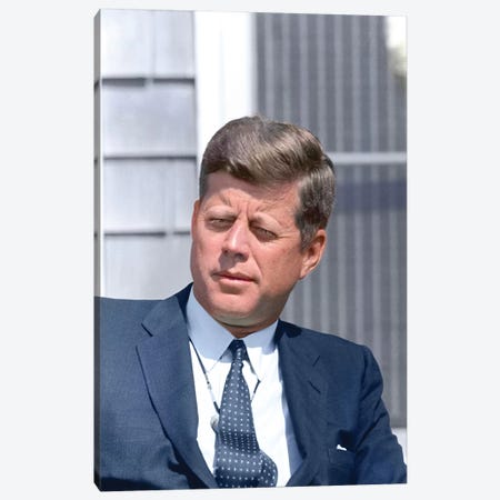 Digitally Restored Photo Of President John F Kennedy Canvas Print #TRK2749} by Stocktrek Images Canvas Print