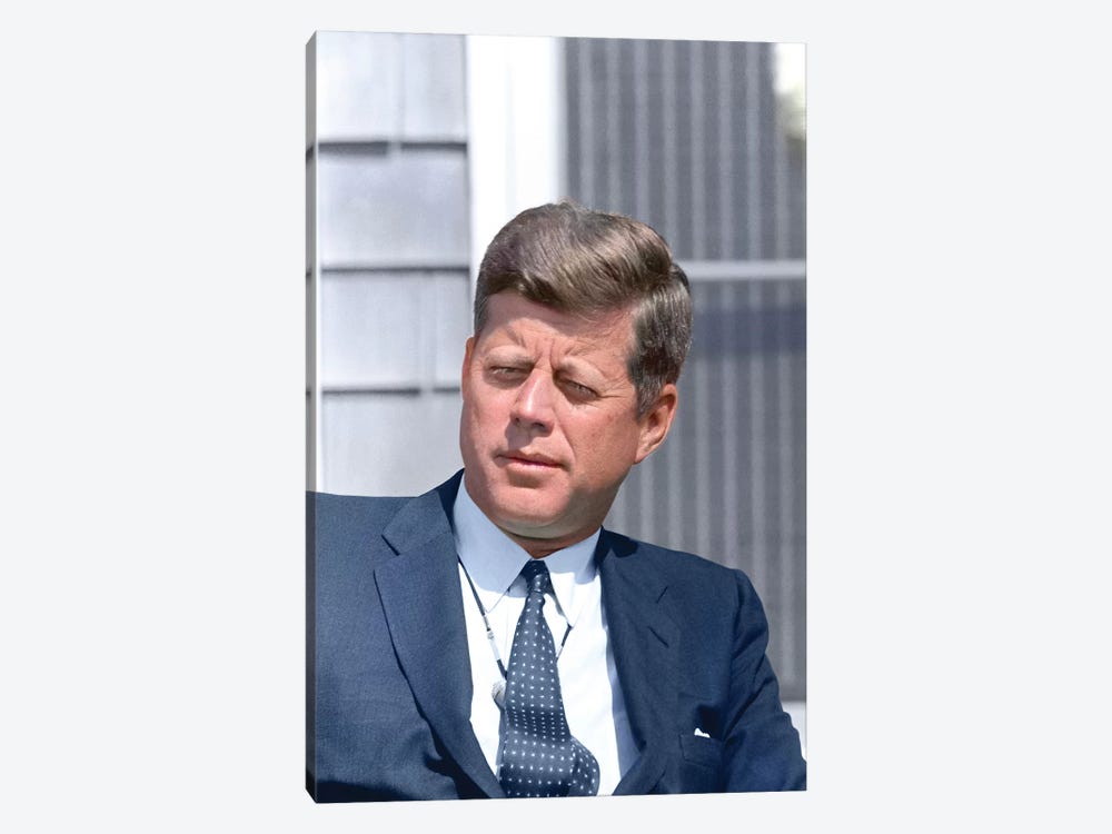 Digitally Restored Photo Of President John F Kennedy by Stocktrek Images 1-piece Canvas Print