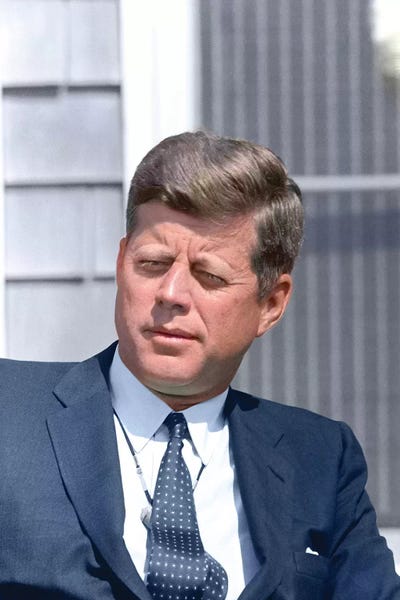 John F. Kennedy: Digitally Restored Photo Of President John F Kennedy by Stocktrek Images